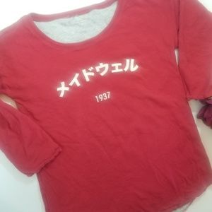 Madewell Japanese logo graphic tee t-shirt Size S